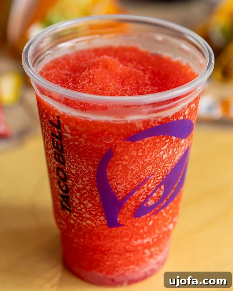 Strawberry Limonada Freeze from Taco Bell, a refreshing gluten-friendly beverage