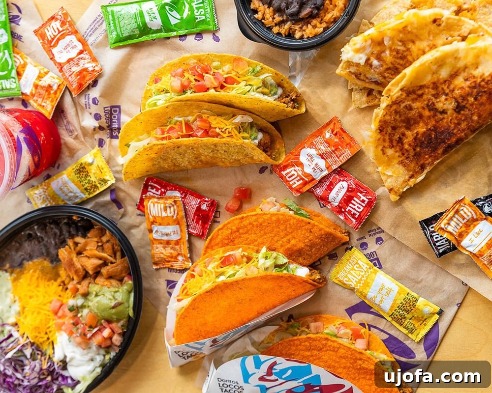 A variety of delicious gluten-friendly items available at Taco Bell
