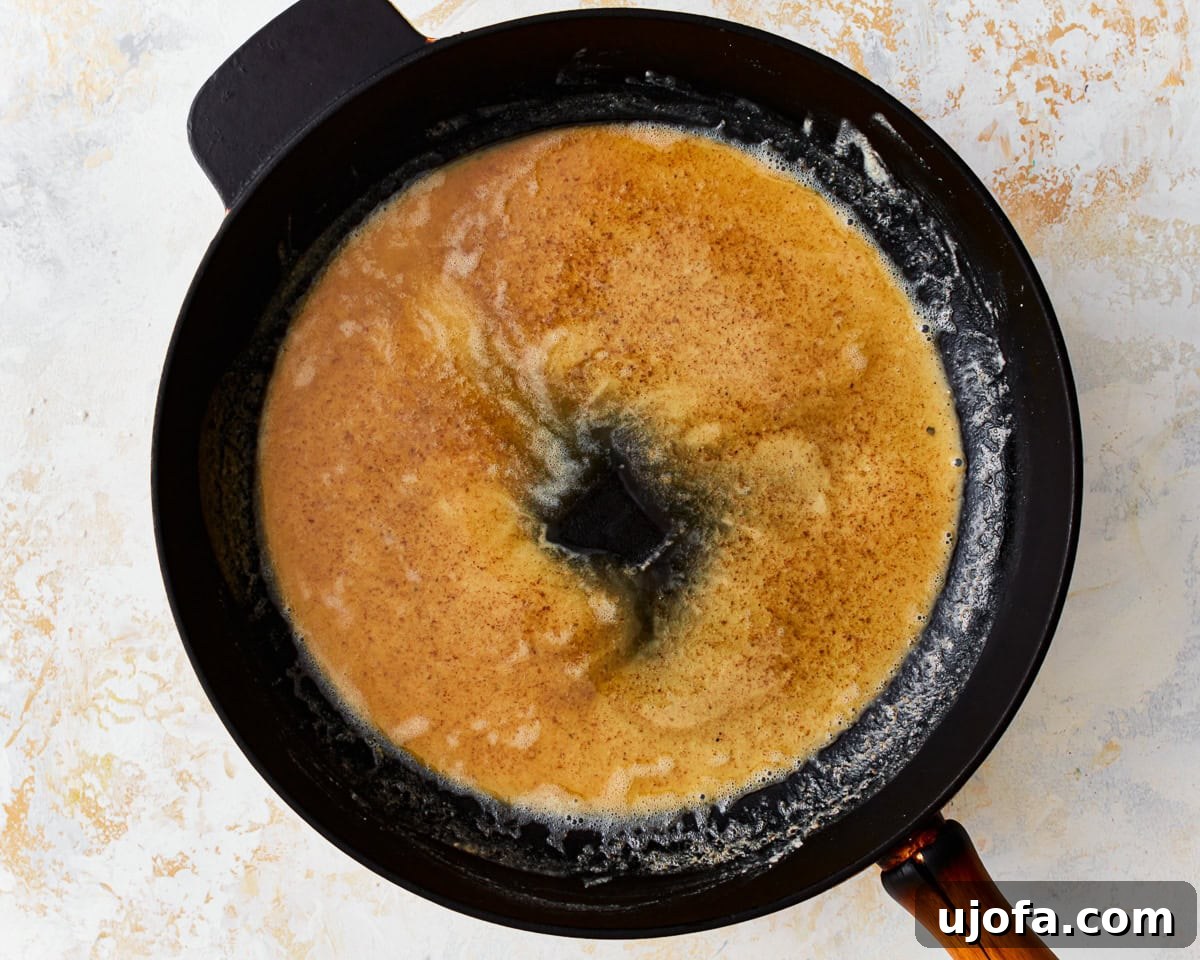 Mastering Gluten-Free Roux 8 Cooked gluten-free roux in a skillet.