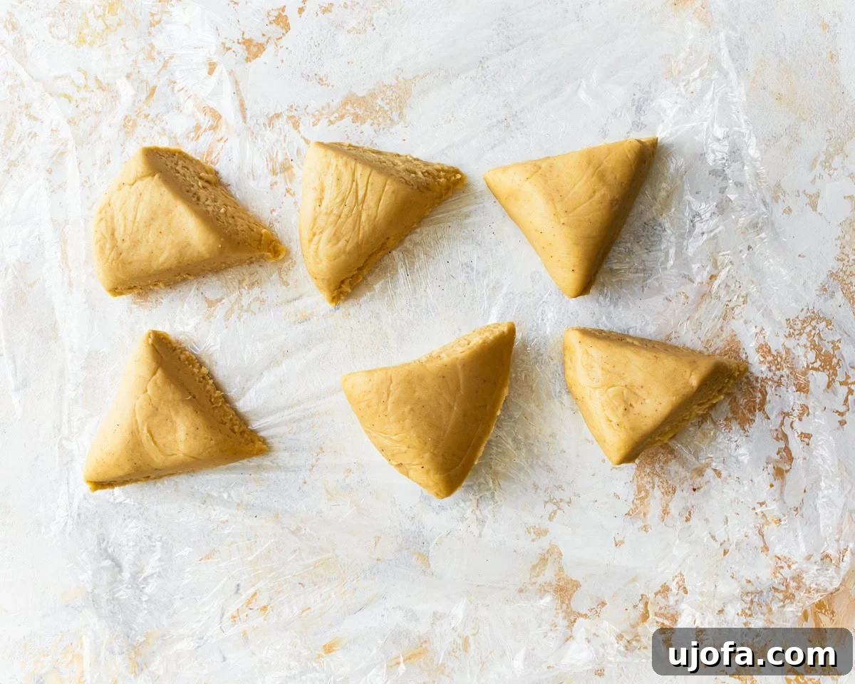 Gluten-free ravioli dough portioned into 6 portions.