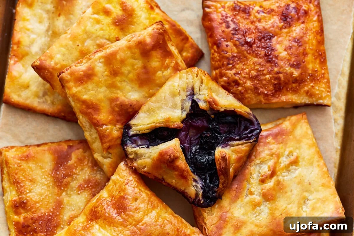 A beautifully arranged platter featuring golden-brown gluten-free puff pastry squares alongside a delectable Danish pastry, highlighting the versatility of the dough.