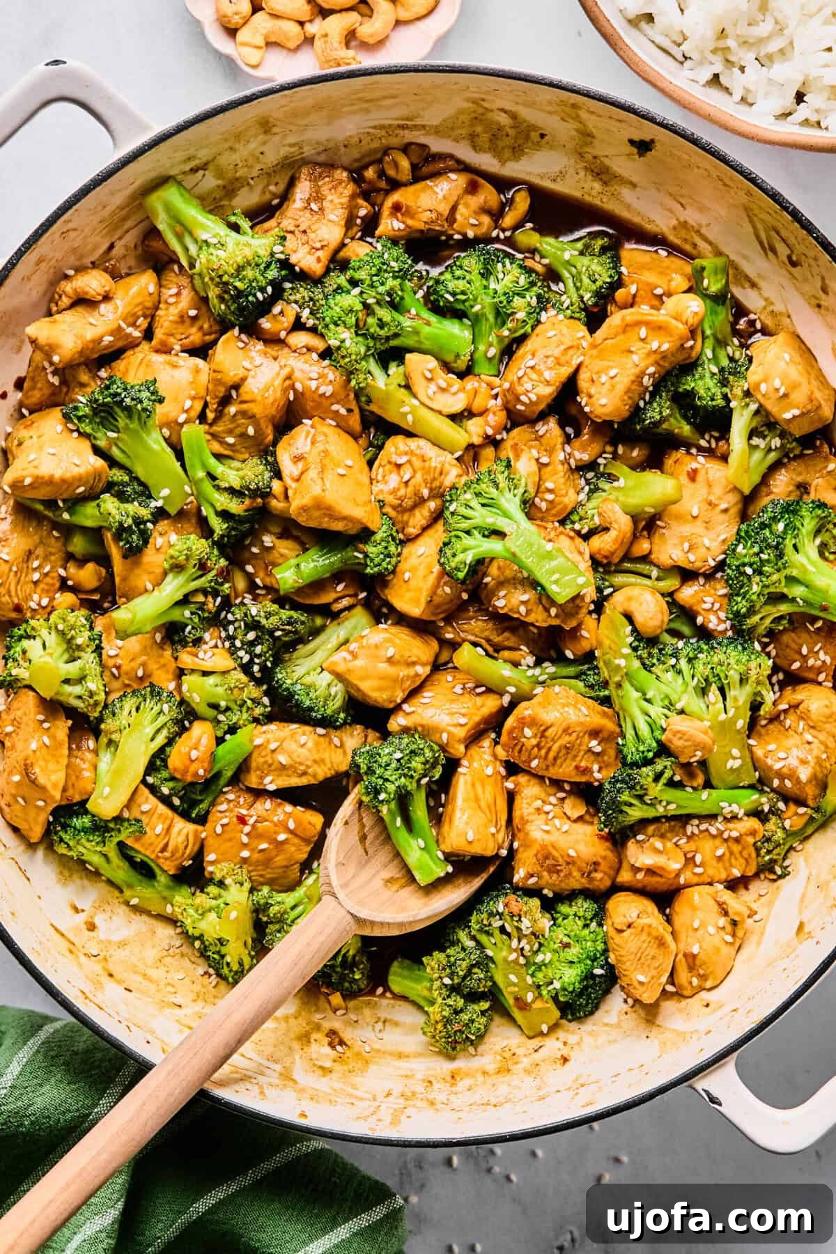 Speedy Chicken and Broccoli Stir-Fry 9 a skillet of chicken broccoli stir fry
