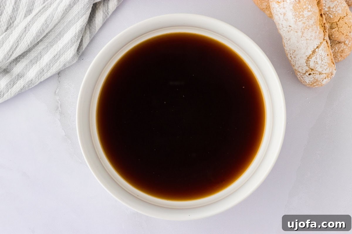 white bowl with Kahlua and coffee