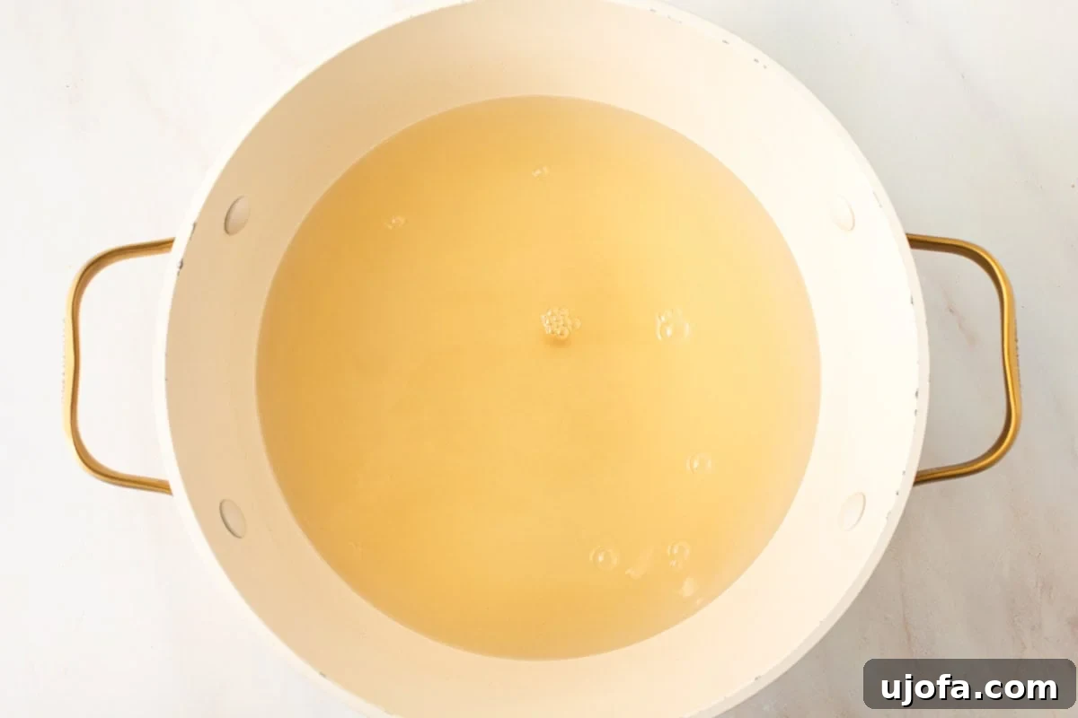gluten free miso soup broth in large pot