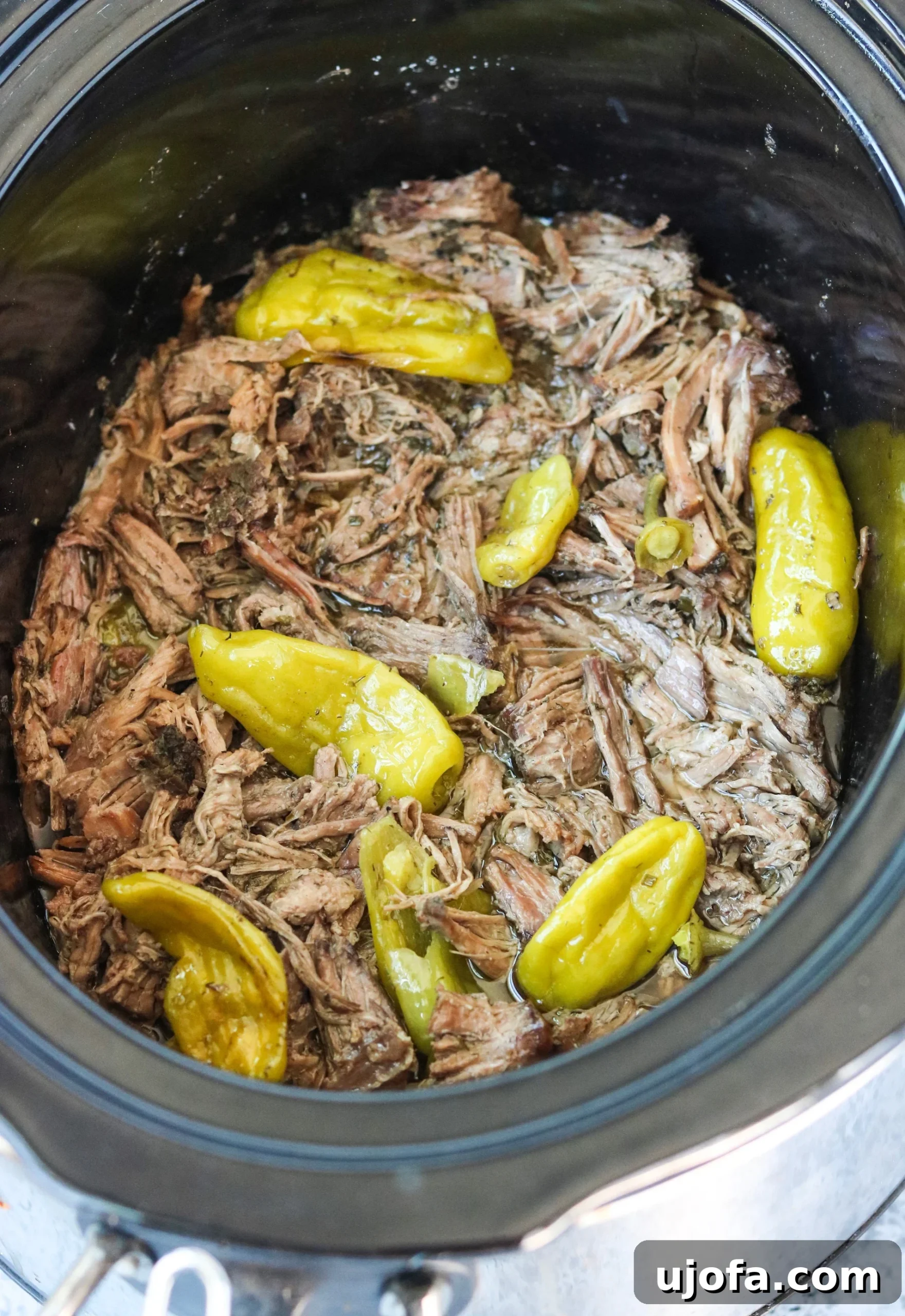 Wholesome Mississippi Pot Roast with Savory Beef Gravy 2 Mississippi Pot Roast in the slow cooker with pepperonis