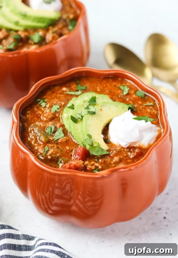 Instant Pot Whole30 Pumpkin Turkey Chili, a hearty and seasonal dish.