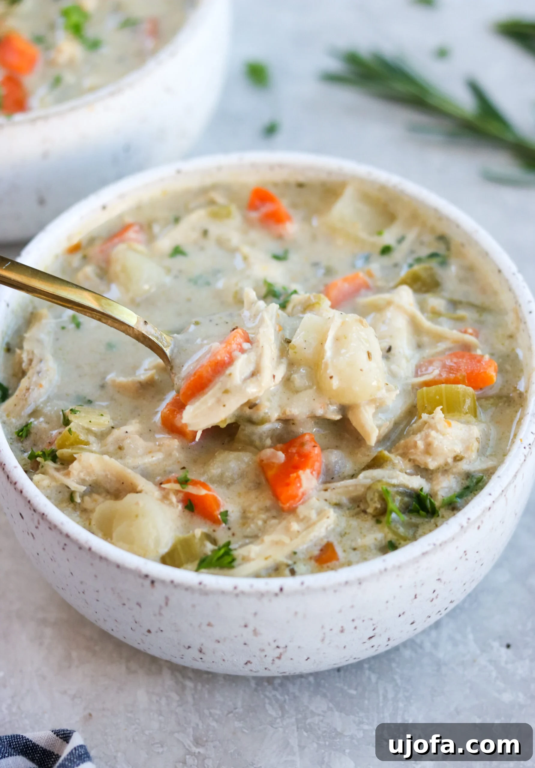 Wholesome Chicken Pot Pie Soup 6 A spoonful of paleo chicken pot pie soup
