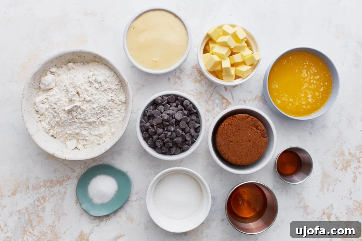 ingredients to make gluten-free millionaire shortbread