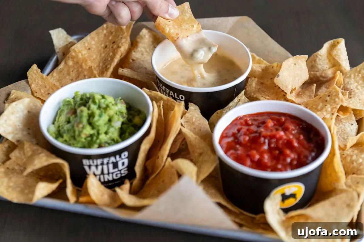 chip and dip trio from buffalo wild wings