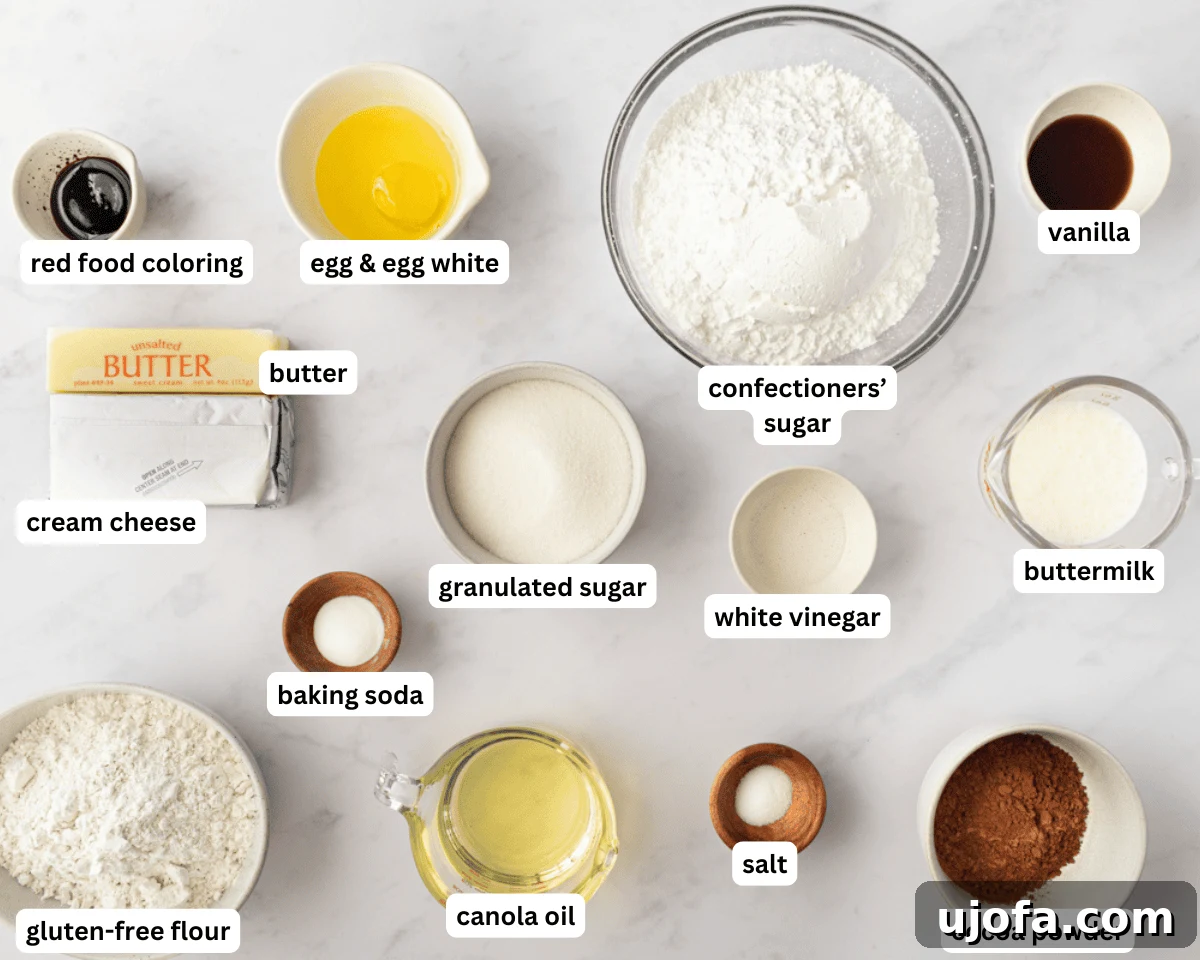 Gluten-free red velvet cupcake ingredients