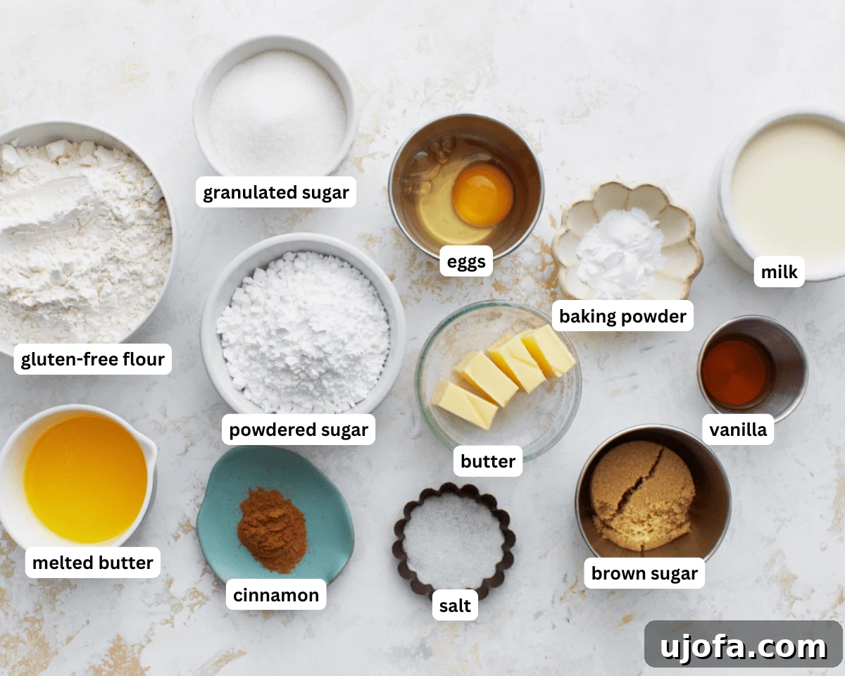 Gluten-Free Cinnamon Swirl Delights 4 Gluten-free cinnamon roll muffins ingredients