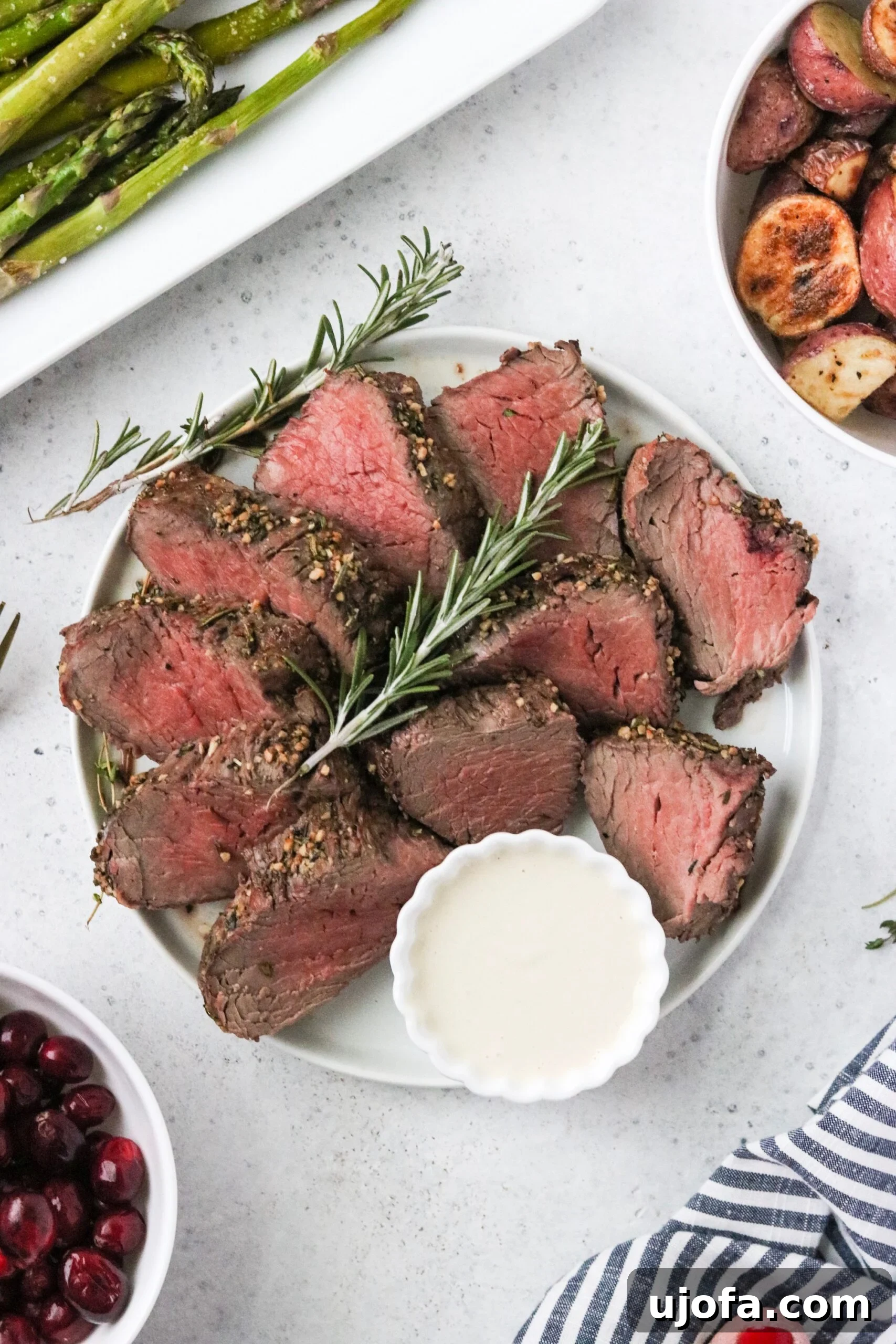 Perfect Whole30 Beef Tenderloin with Dairy-Free Horseradish 2 Perfectly roasted Aussie Beef Tenderloin with herbs