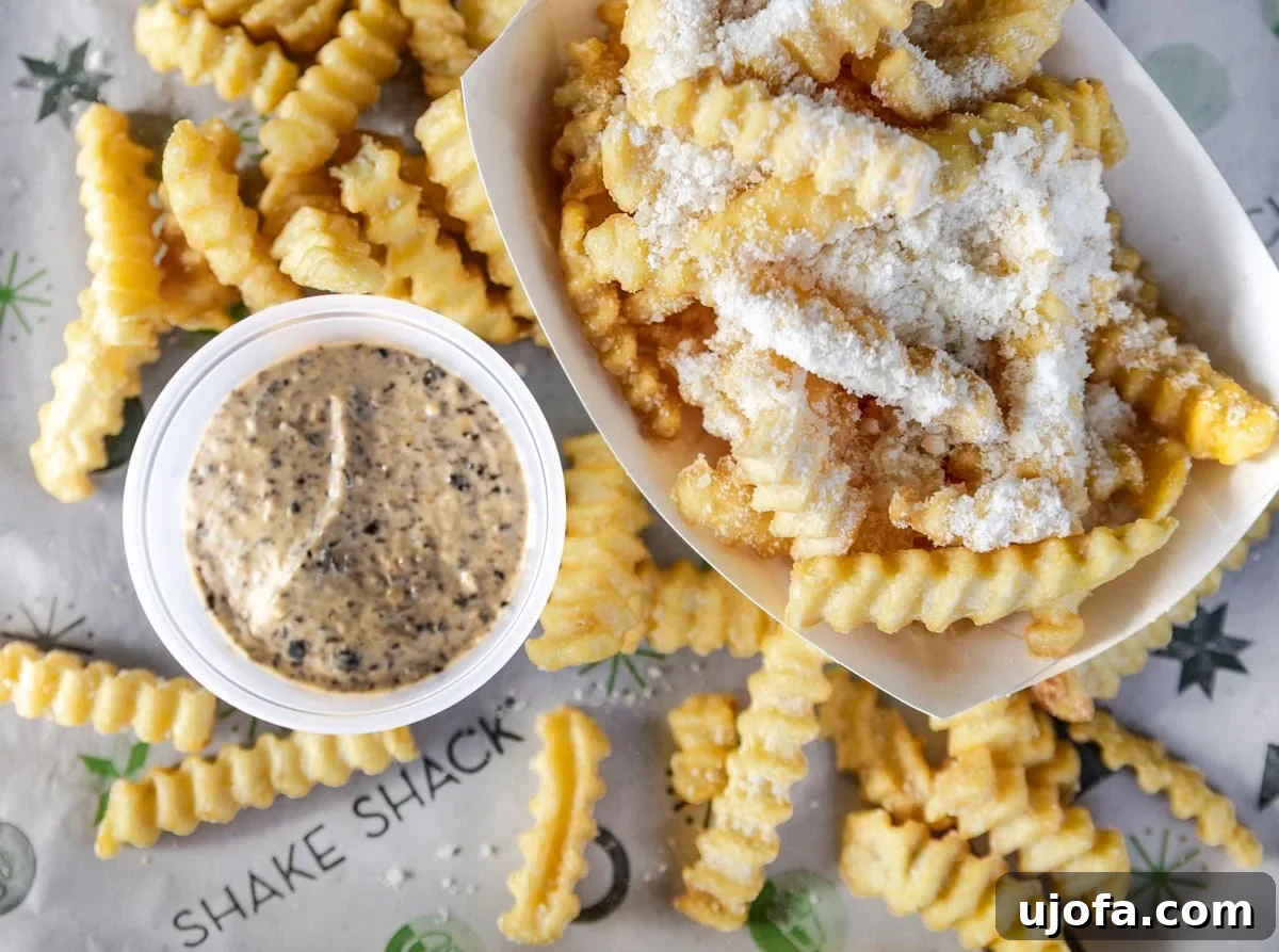 Shake Shack Gluten-Free Dining Guide 5 A serving of Parmesan Black Truffle Fries from Shake Shack.