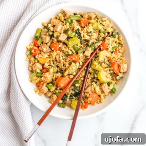Pork Fried Cauliflower Rice dish