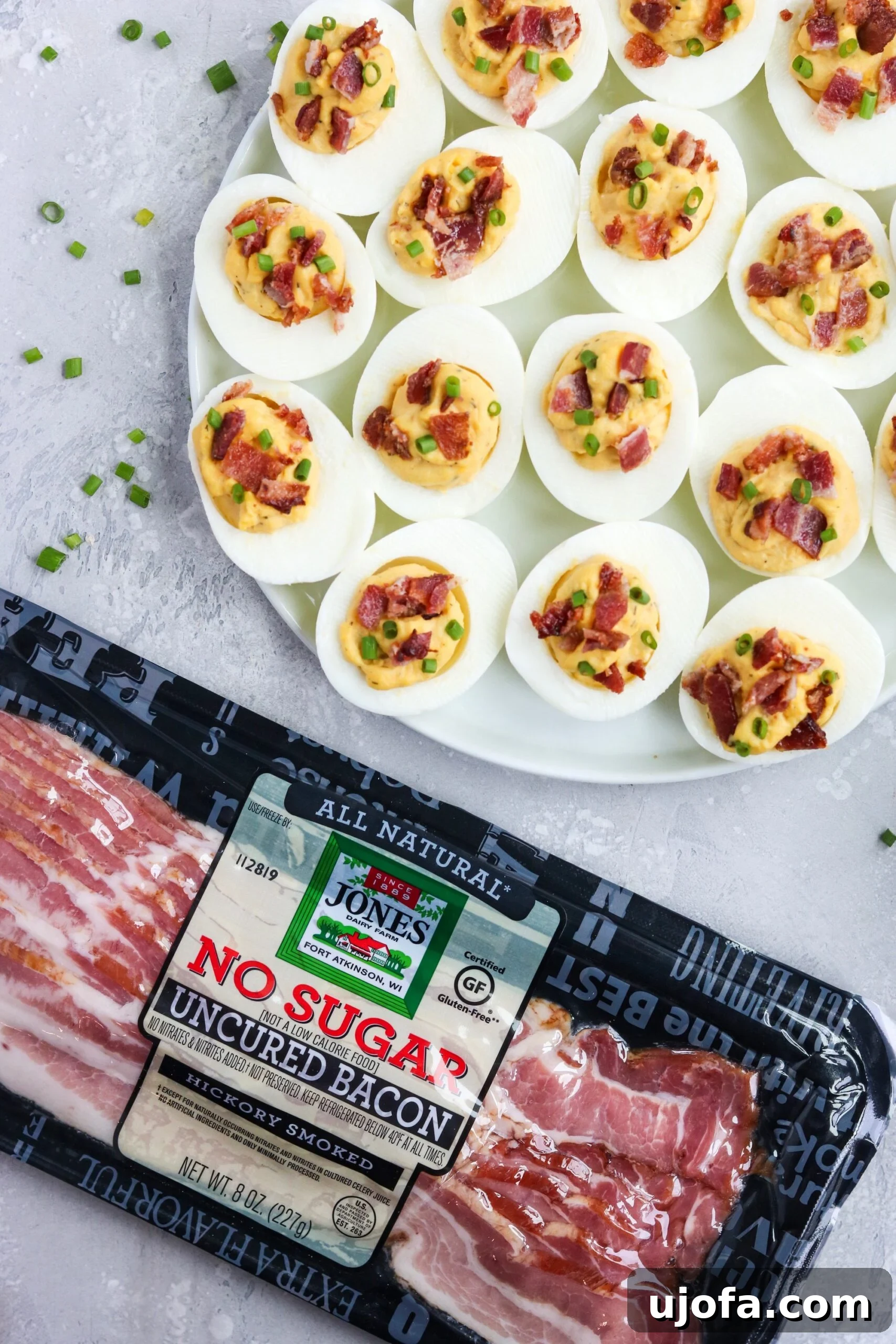 Decadent Whole30 Bacon Ranch Deviled Eggs 2 Delicious Whole30 Bacon Ranch Deviled Eggs with fresh chives