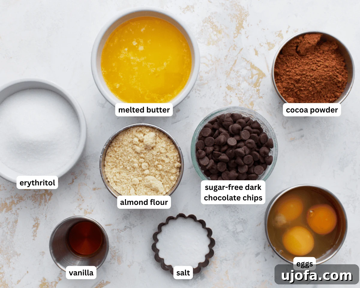 Keto brownies ingredients