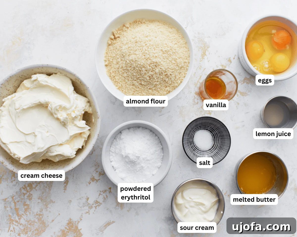 Decadent Keto Cheesecake 4 Keto cheesecake ingredients