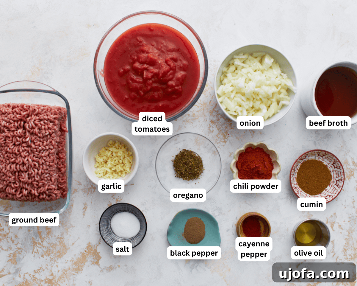 Hearty Keto Chili 4 keto chili ingredients