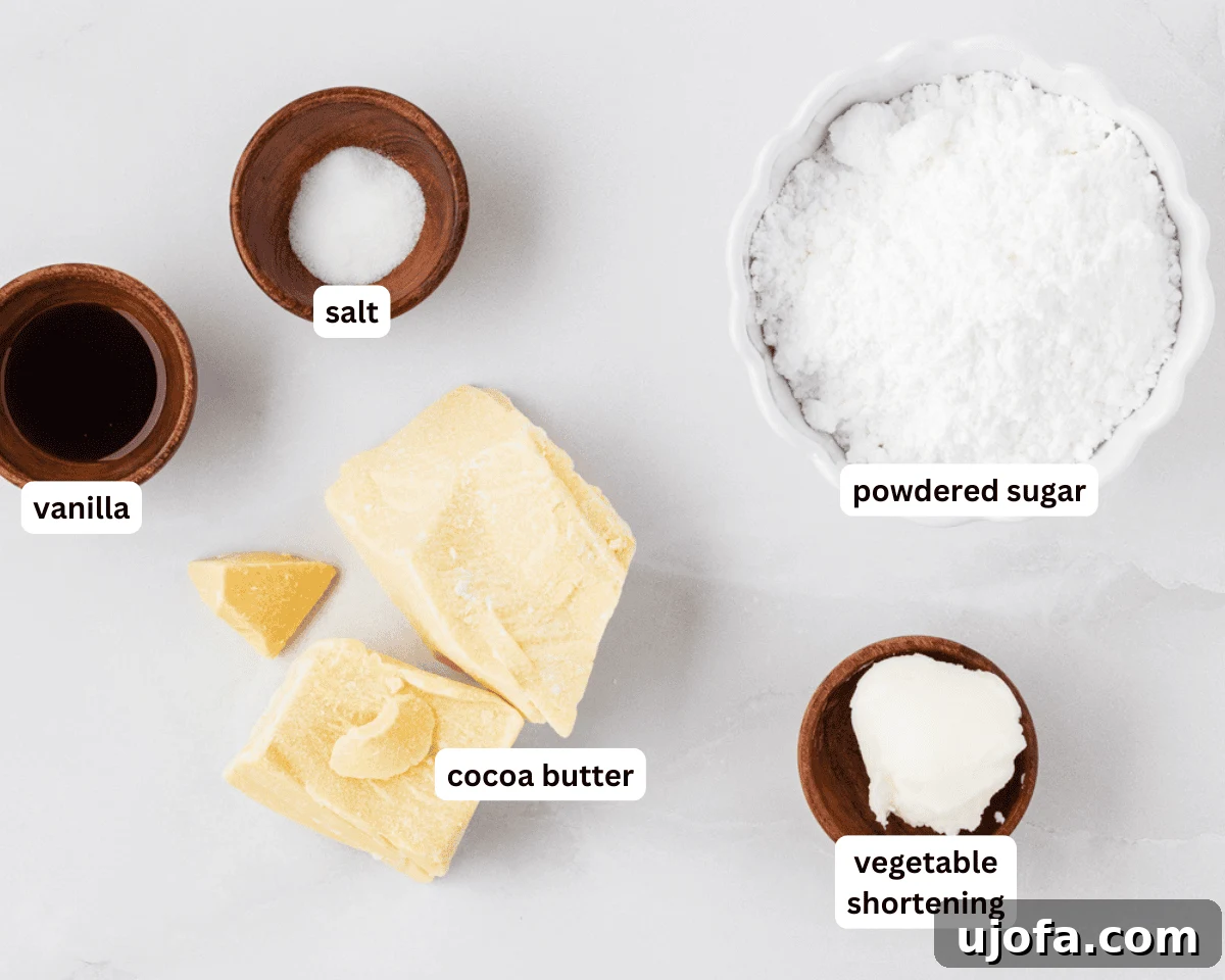 Vegan white chocolate ingredients