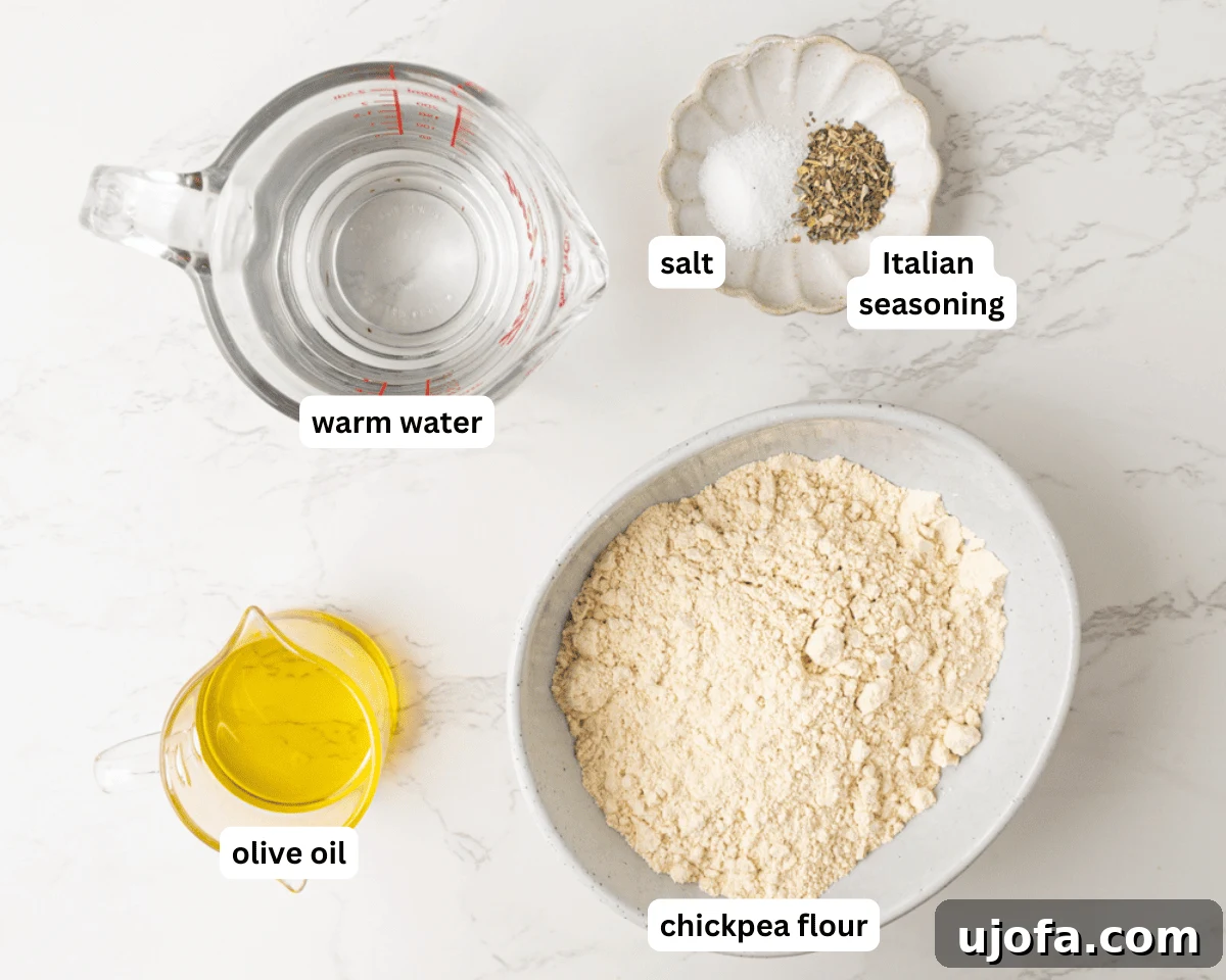 Chickpea pizza crust ingredients