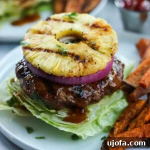 Whole30 Teriyaki Burger with Grilled Pineapple