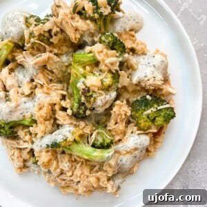 Buffalo Chicken Broccoli Rice Casserole