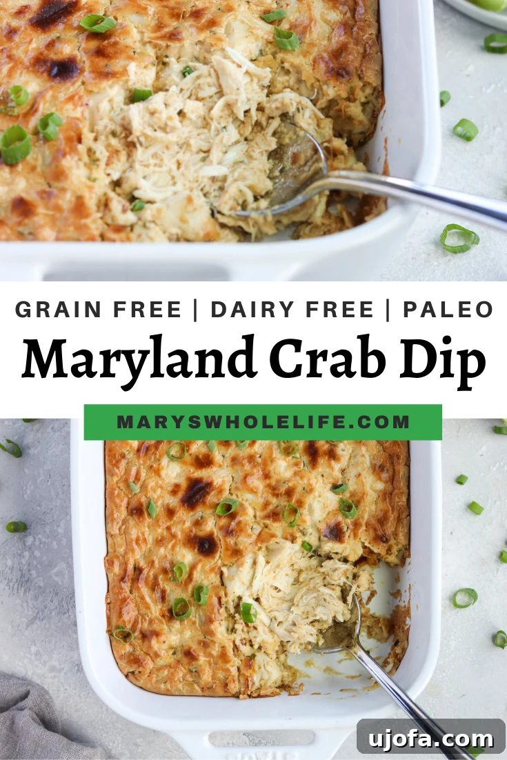 A beautifully arranged spread of Paleo Maryland Crab Dip with dippers, ideal for a Pinterest visual.