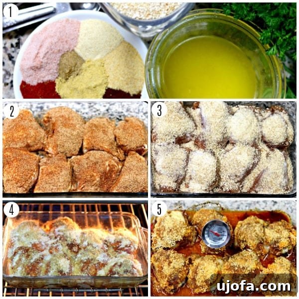 Irresistibly Crispy Baked BBQ Chicken Thighs Gluten and Dairy Free 3 Crispy Baked BBQ Chicken Thighs preparation steps