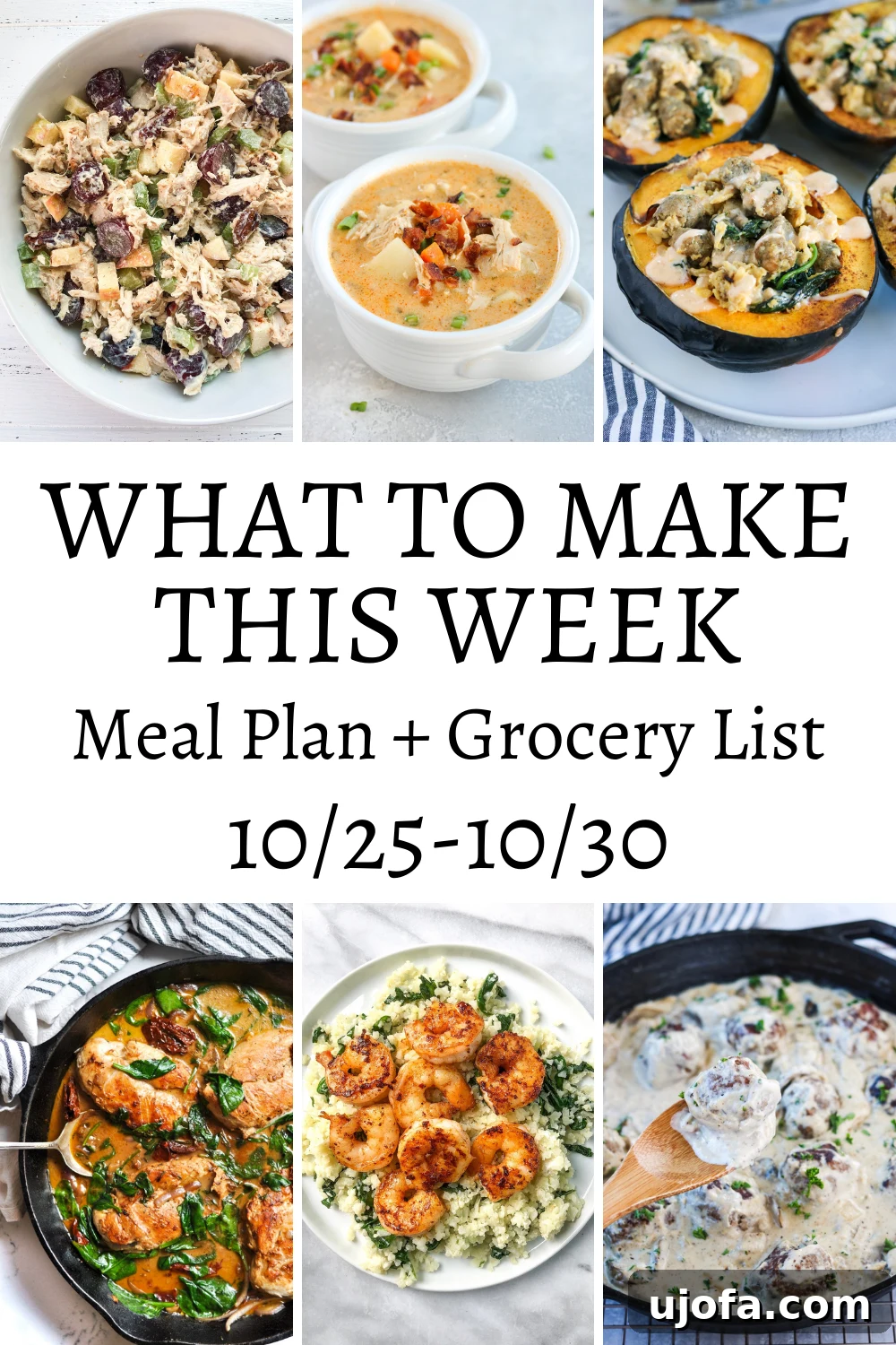 This Week's Creative Ideas: October 25-30 2 A beautifully arranged Whole30 meal, featuring colorful vegetables and a protein source, symbolizing healthy eating and meal planning.