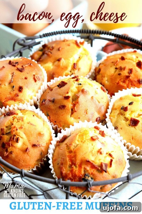 Appetizing Gluten-Free Bacon, Egg, and Cheese Muffins, ready to be enjoyed.