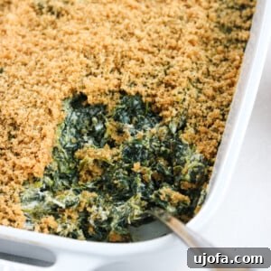 Dairy free spinach casserole