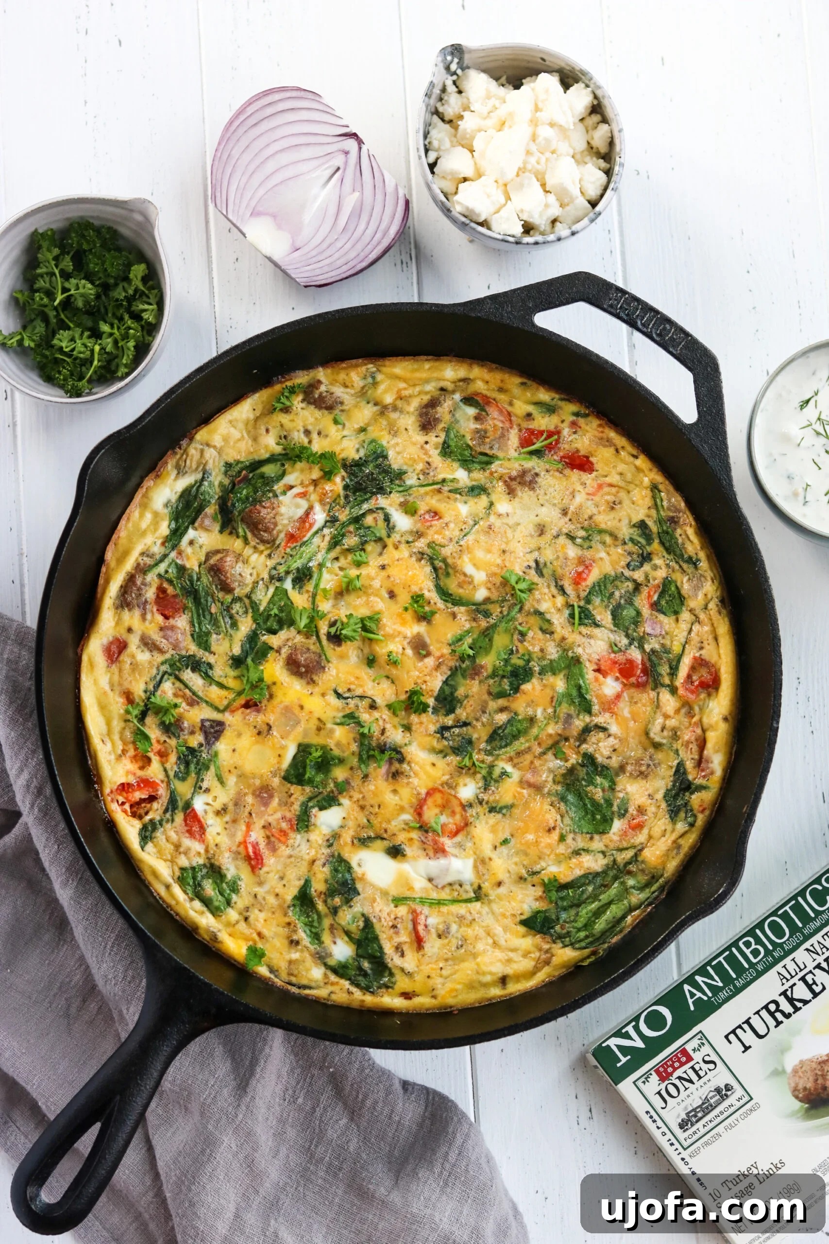 Wholesome Mediterranean Whole30 Frittata 2 Flavorful Greek frittata with fresh ingredients