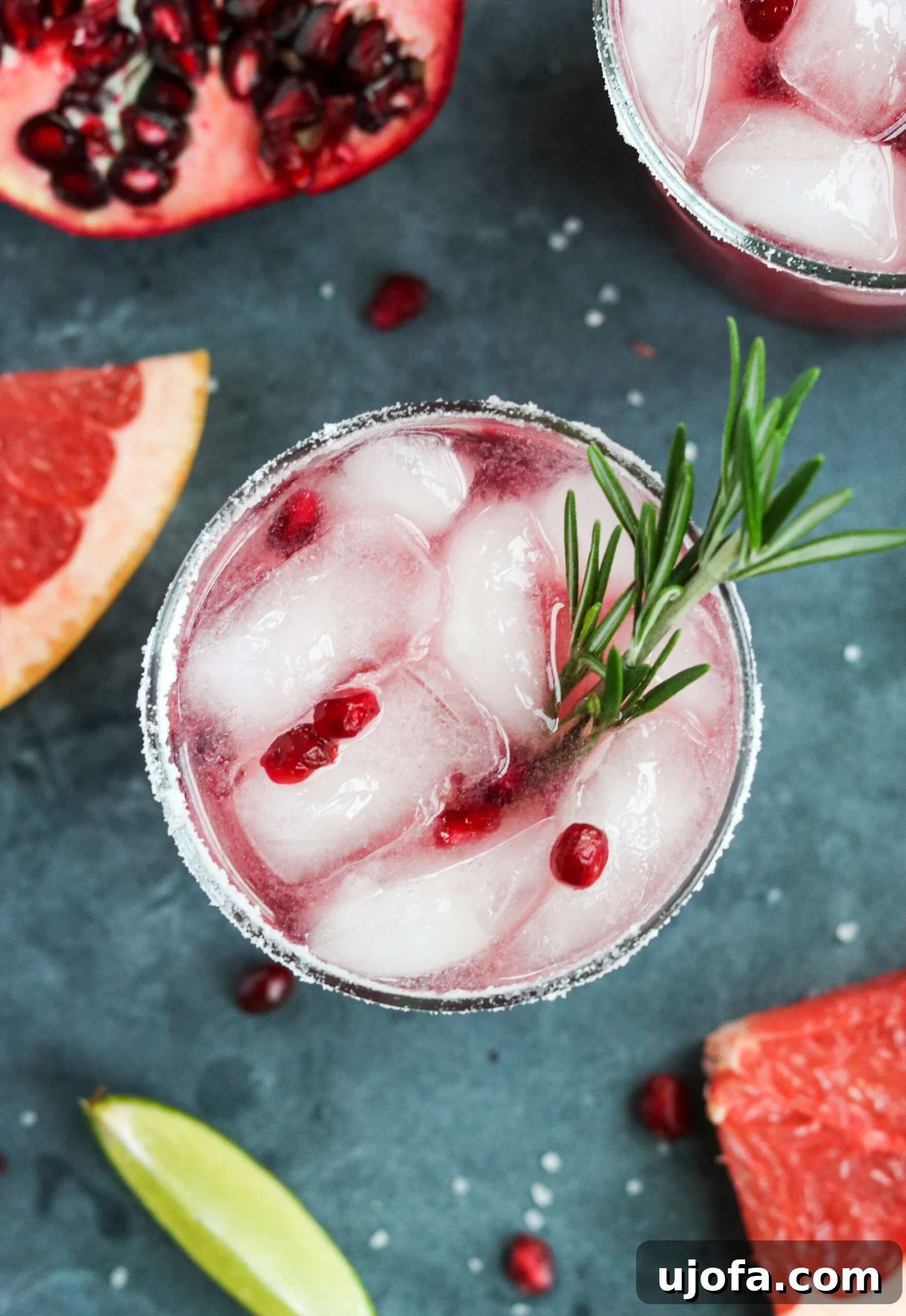 Primal Pomegranate Palomas 3 A vibrant pomegranate tequila cocktail ready for sipping