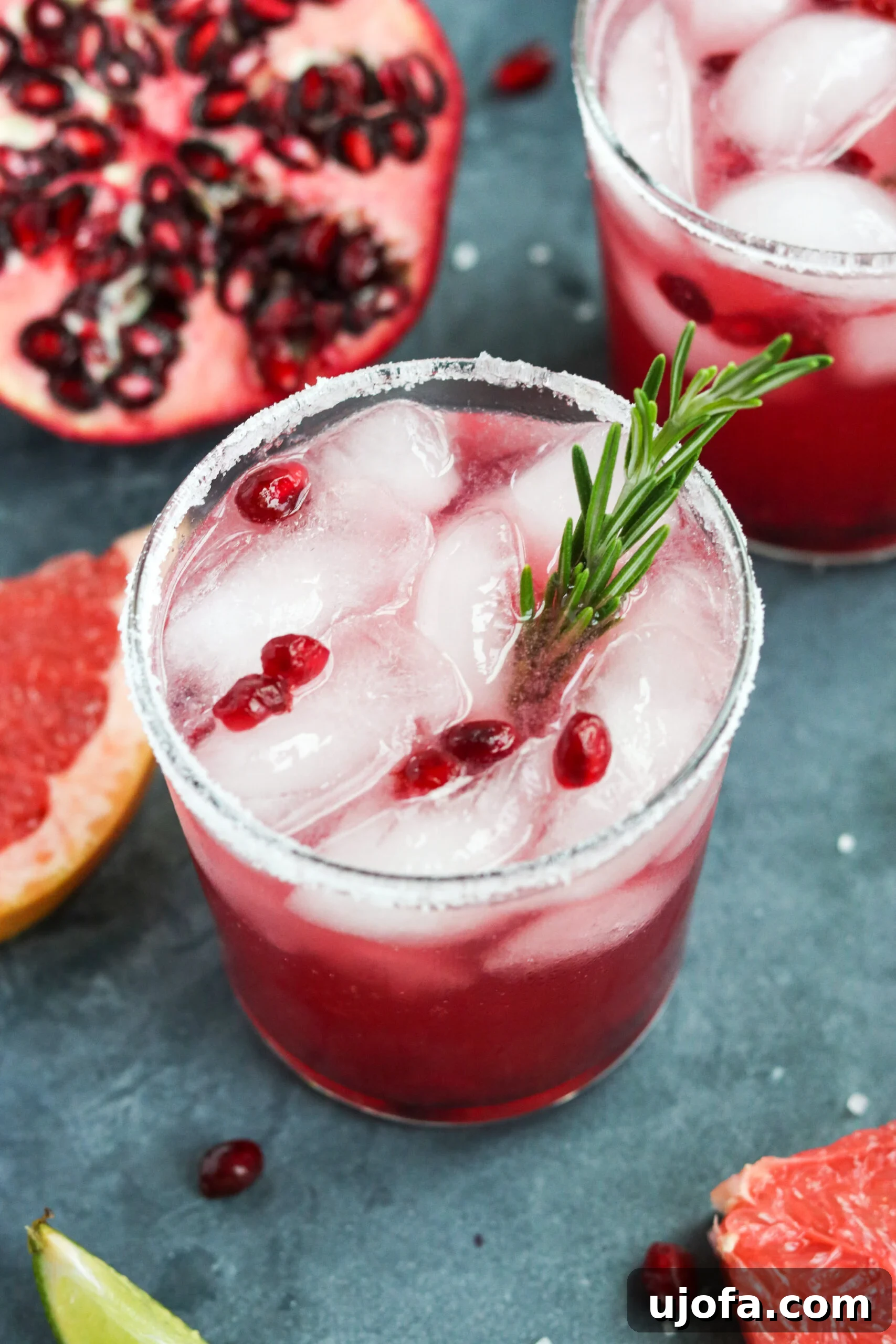 Primal Pomegranate Palomas 5 A stunning single serving of a pomegranate paloma