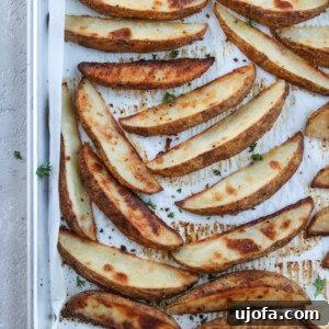 Crispy baked potato wedges
