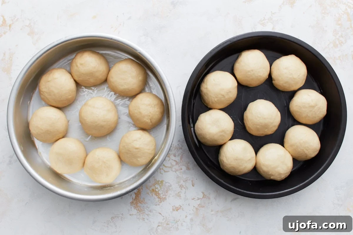 Portioning sticky gluten-free dough into balls using an ice cream scoop