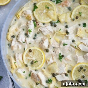 Creamy Lemon Artichoke Chicken Skillet