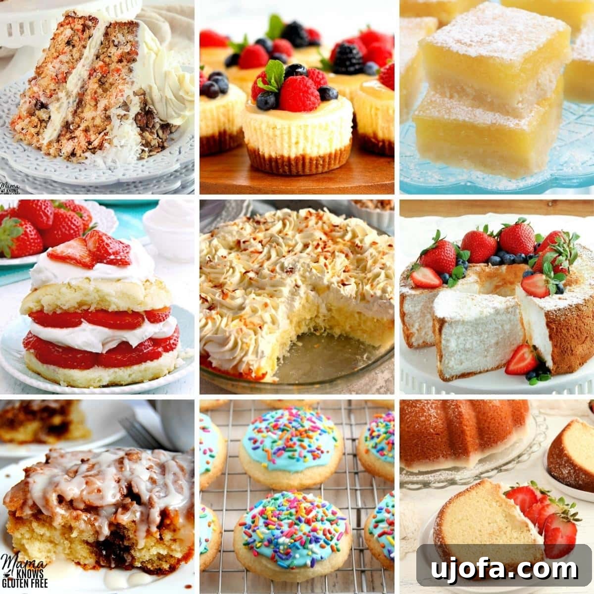 gluten-free Easter desserts photo collage