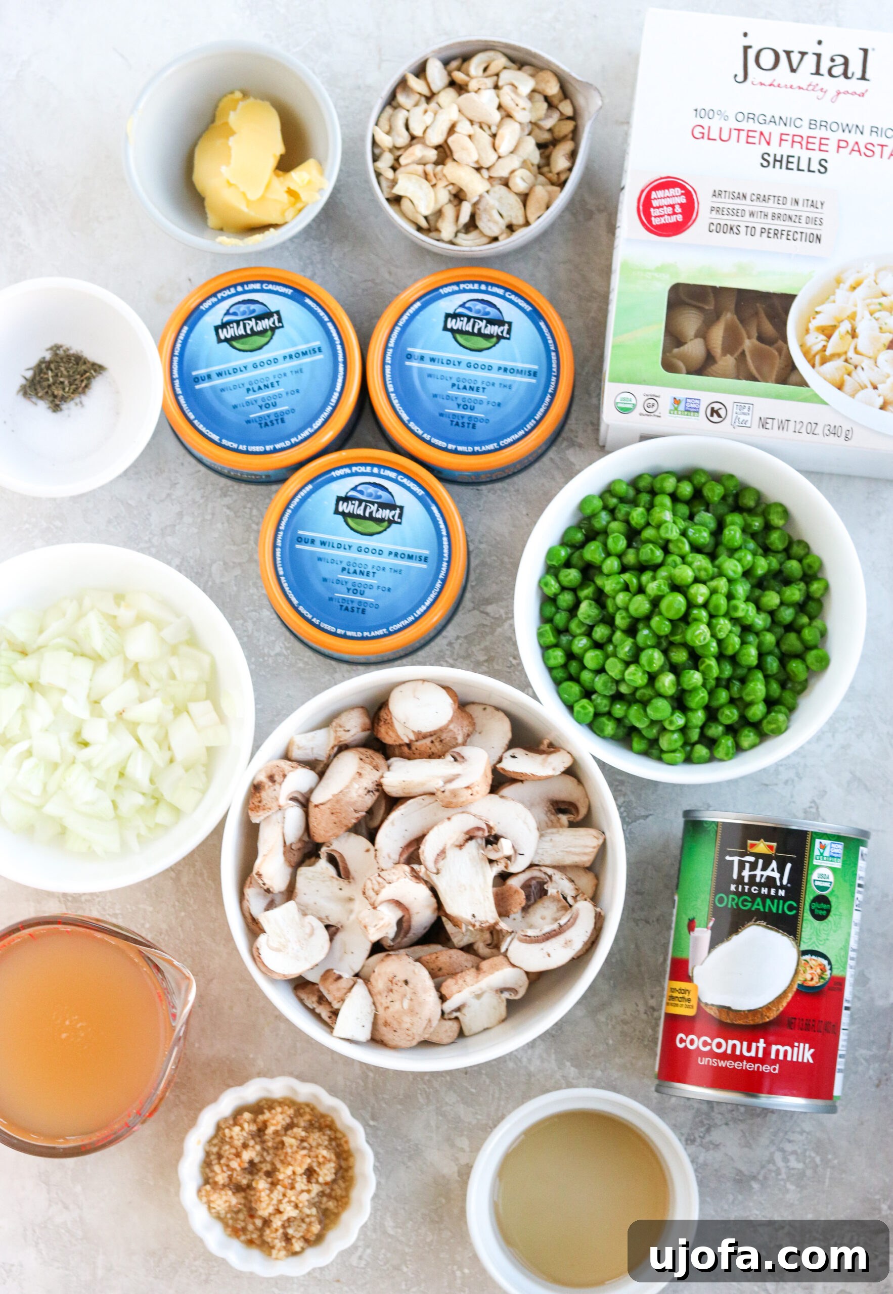 Ingredients for Healthy Tuna Noodle Casserole