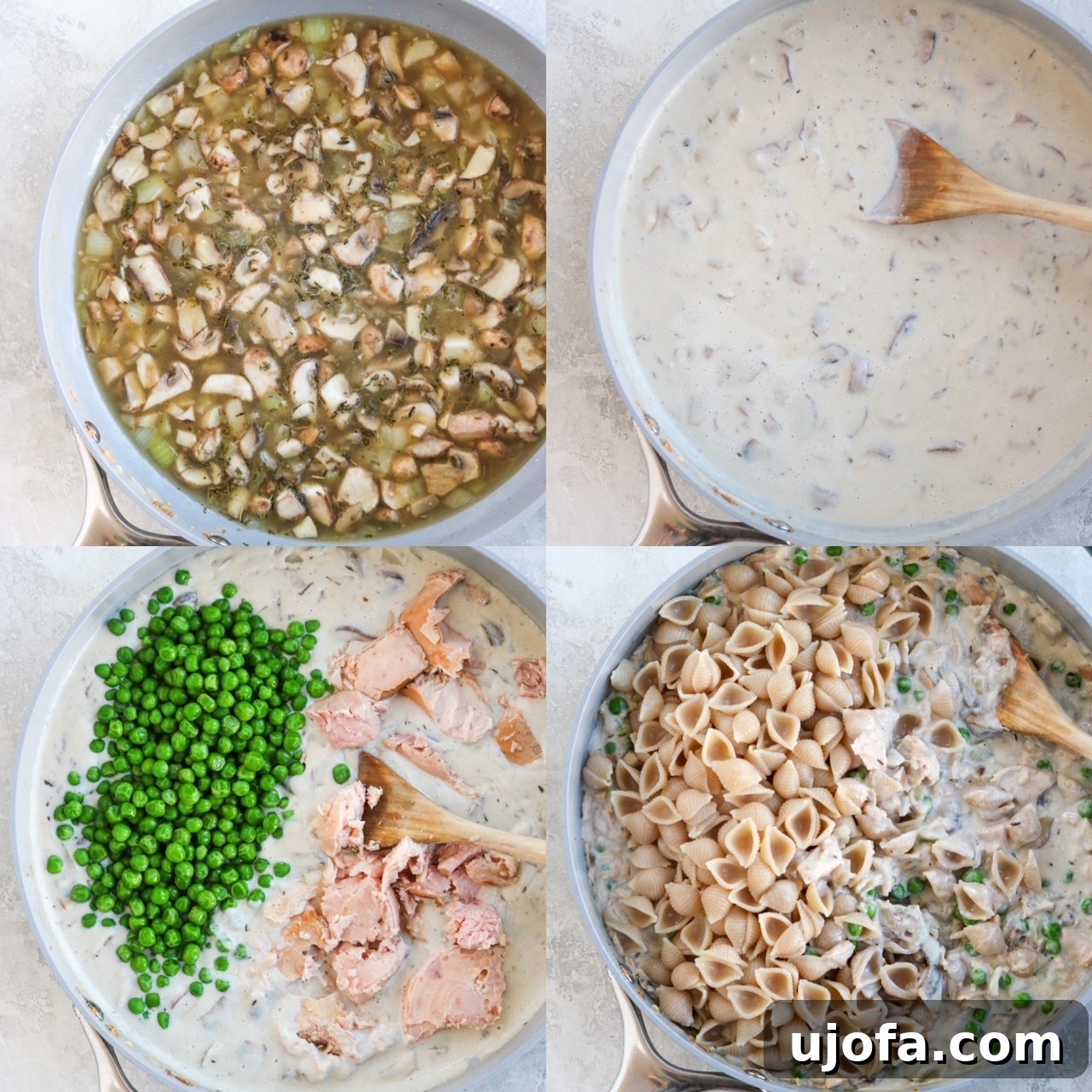 Steps for making healthy tuna noodle casserole