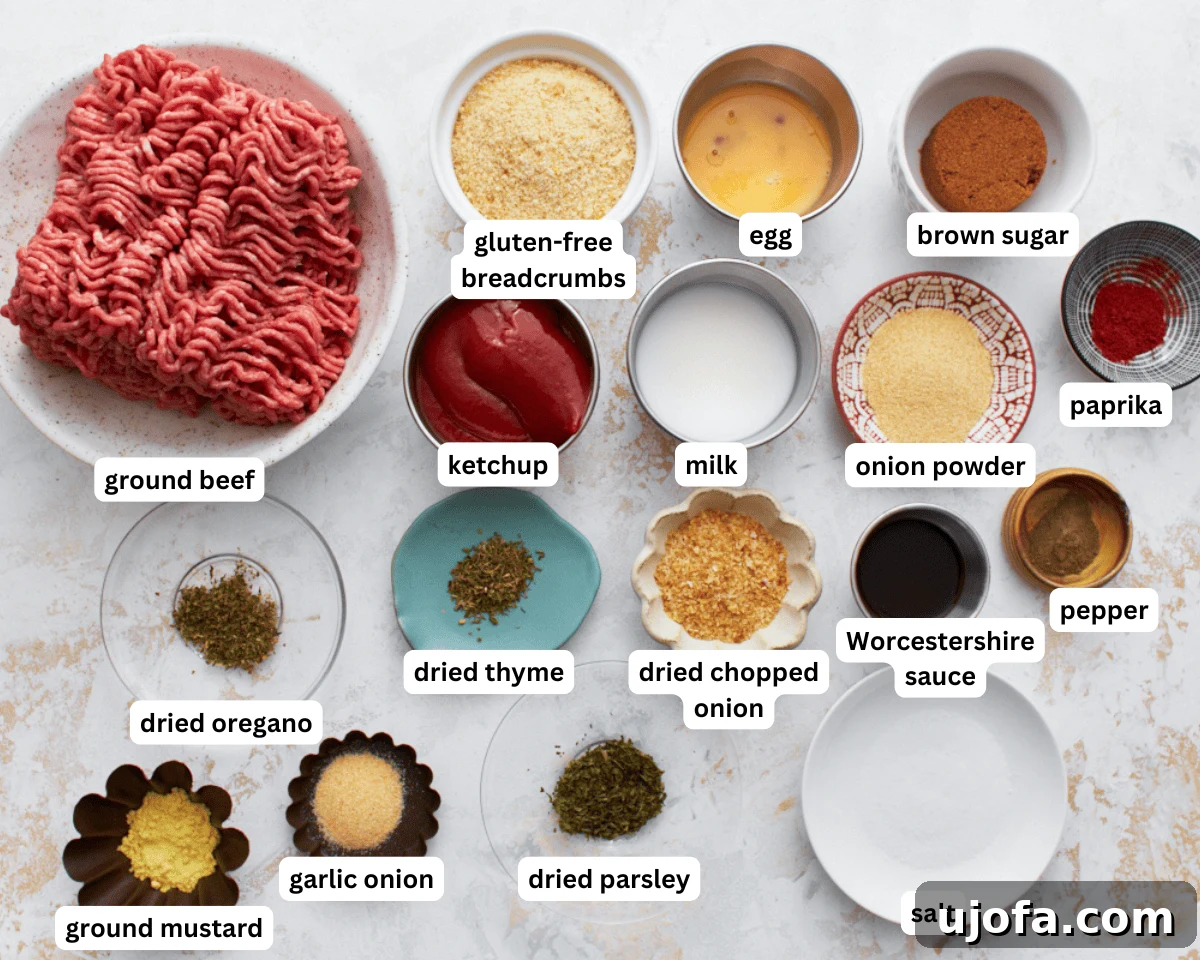 Gluten-free meatloaf ingredients