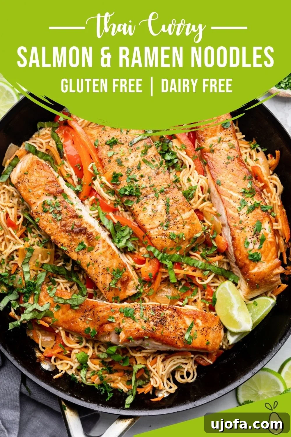 Savory Gluten-Free Thai Curry Salmon Ramen 7 Long pin image for Gluten-Free Thai Curry Salmon Ramen Noodles
