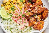 Elote Chicken and Rice Bowls