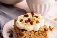 Protein-Packed Carrot Cake Oatmeal Bake