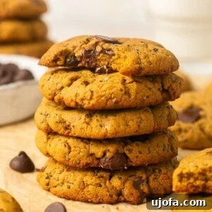 protein cookies stacked on top of each other