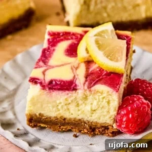 protein cheesecake bars with lemon and raspberry