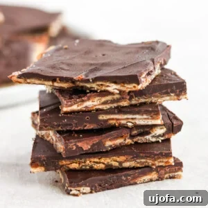 A stack of Christmas Crack dessert