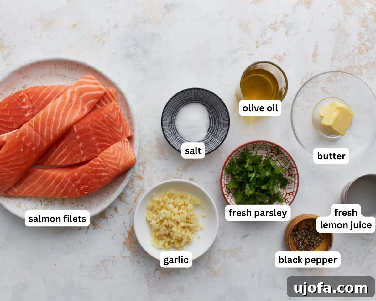 Keto Salmon in Garlic Butter Lemon Sauce 4 keto salmon recipe ingredients