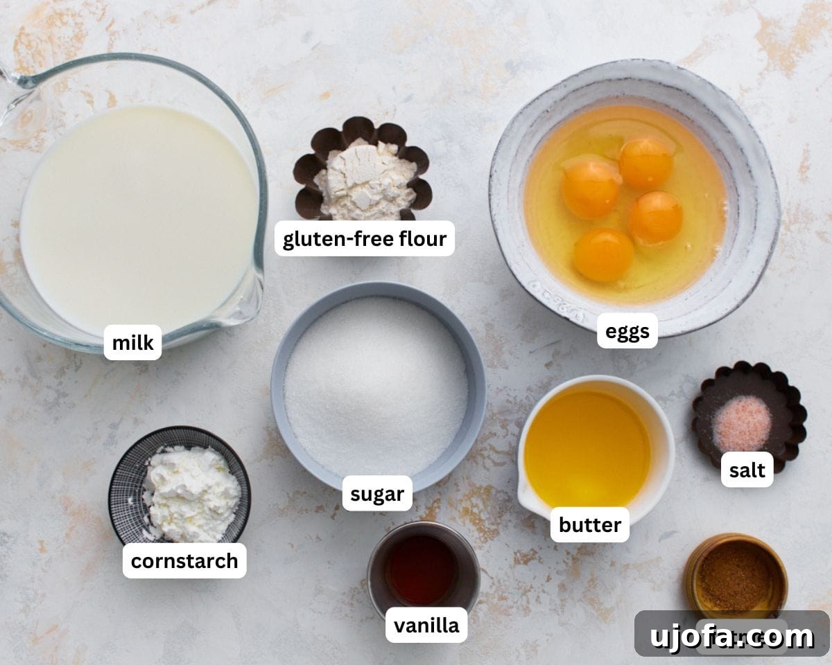 Silky Crustless Custard Pie Recipe: Creamy Baked Custard Delight 4 Crustless Custard Pie ingredients