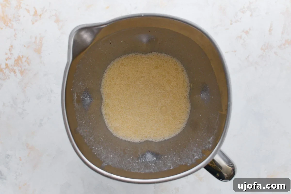 Silky Crustless Custard Pie Recipe: Creamy Baked Custard Delight 5 Blender filled with smooth custard pie mixture before baking